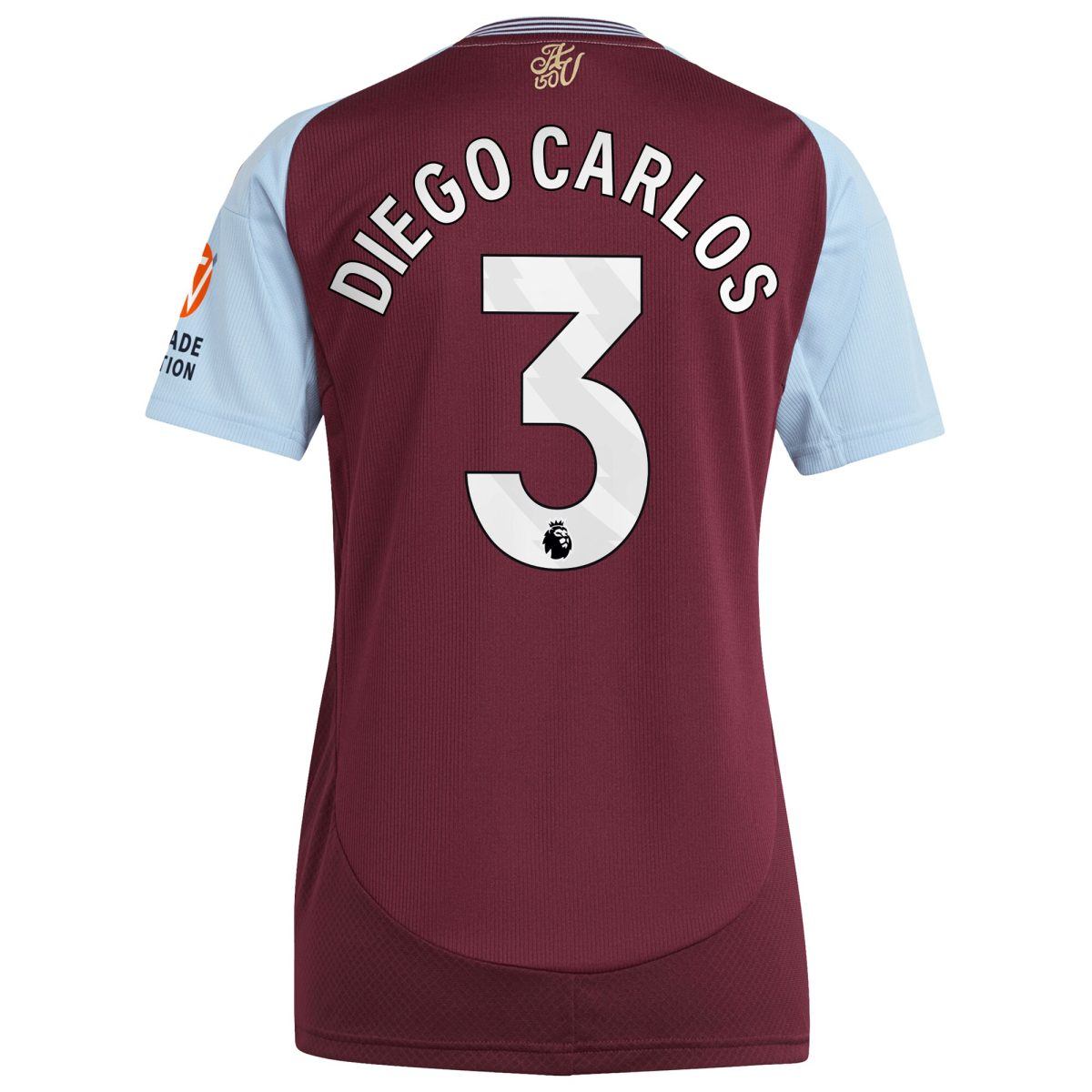 aston villa adidas home shirt 2024-25 – womens with diego carlos 3 printing Collection | Official Aston Villa FC Gear Online