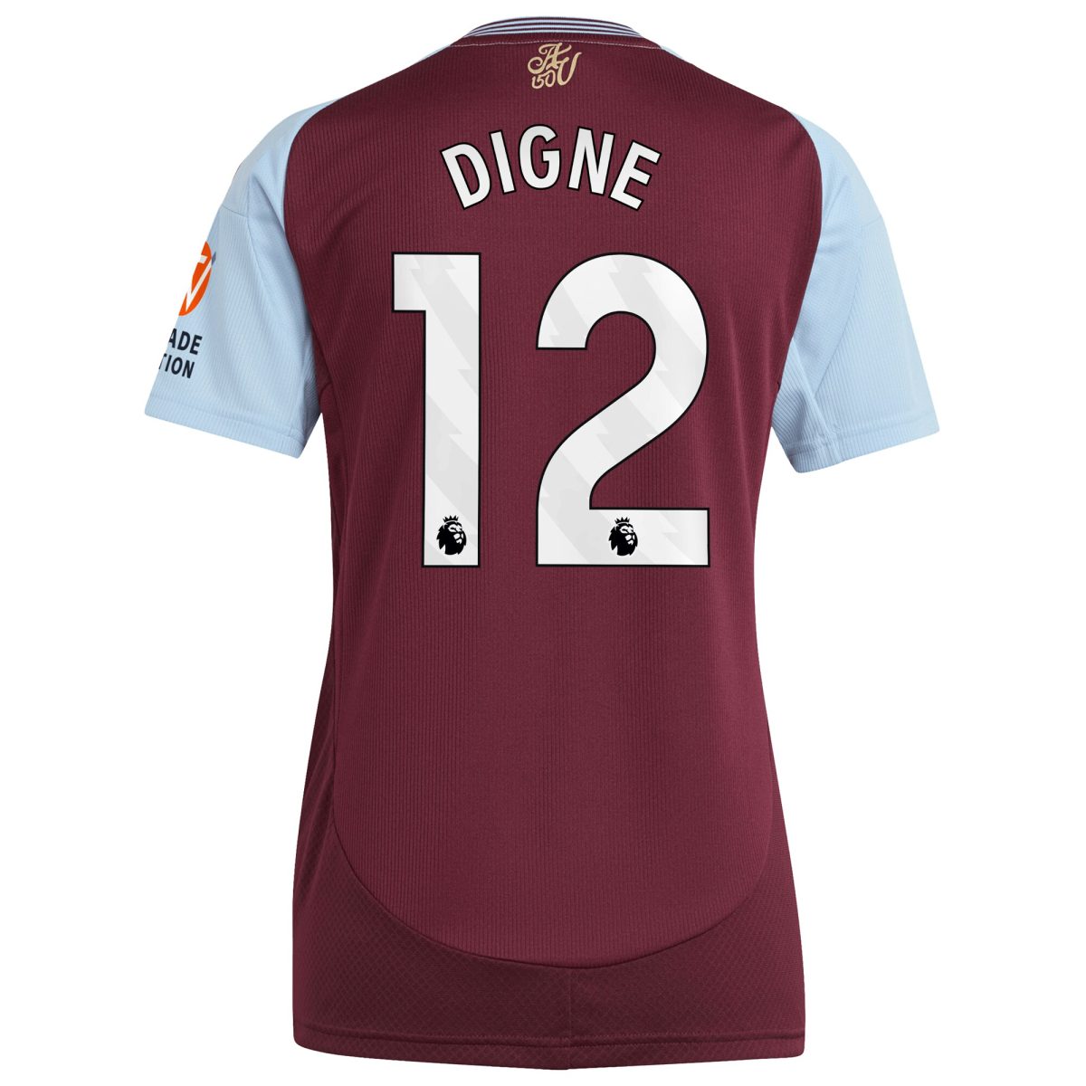 aston villa adidas home shirt 2024-25 – womens with digne 12 printing Collection | Official Aston Villa FC Gear Online