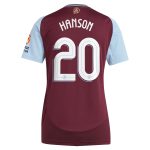 aston villa adidas home shirt 2024-25 – womens with hanson 20 cup printing Collection | Official Aston Villa FC Gear Online