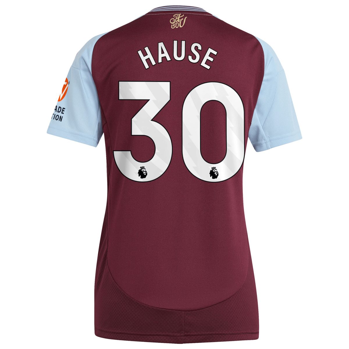 aston villa adidas home shirt 2024-25 – womens with hause 30 printing Collection | Official Aston Villa FC Gear Online