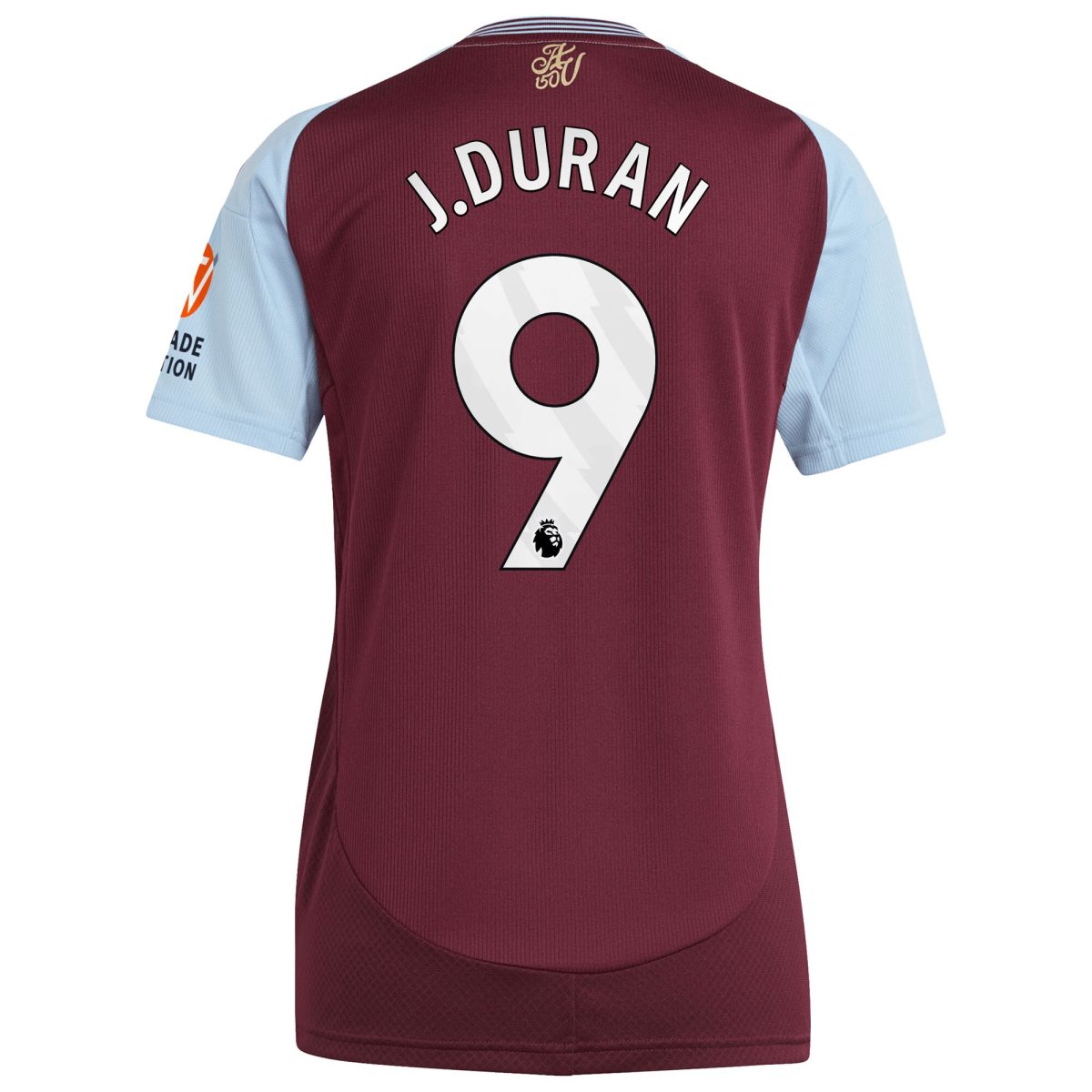 aston villa adidas home shirt 2024-25 – womens with j.duran 9 printing Collection | Official Aston Villa FC Gear Online
