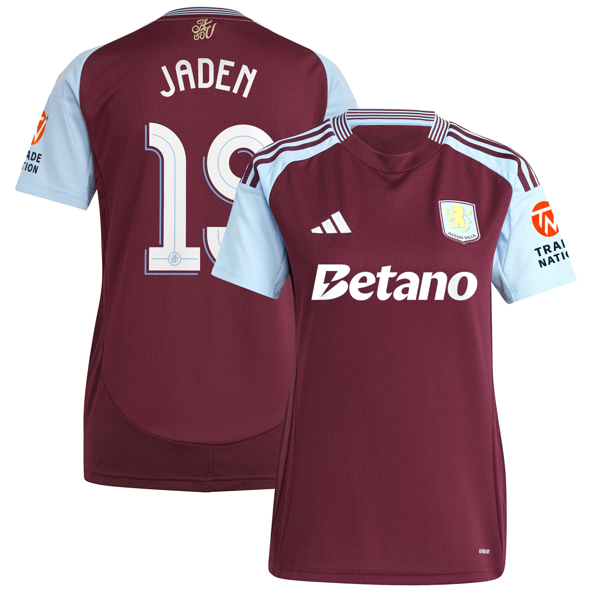 aston villa adidas home shirt 2024-25 – womens with jaden 19 cup printing Collection | Official Aston Villa FC Gear Online