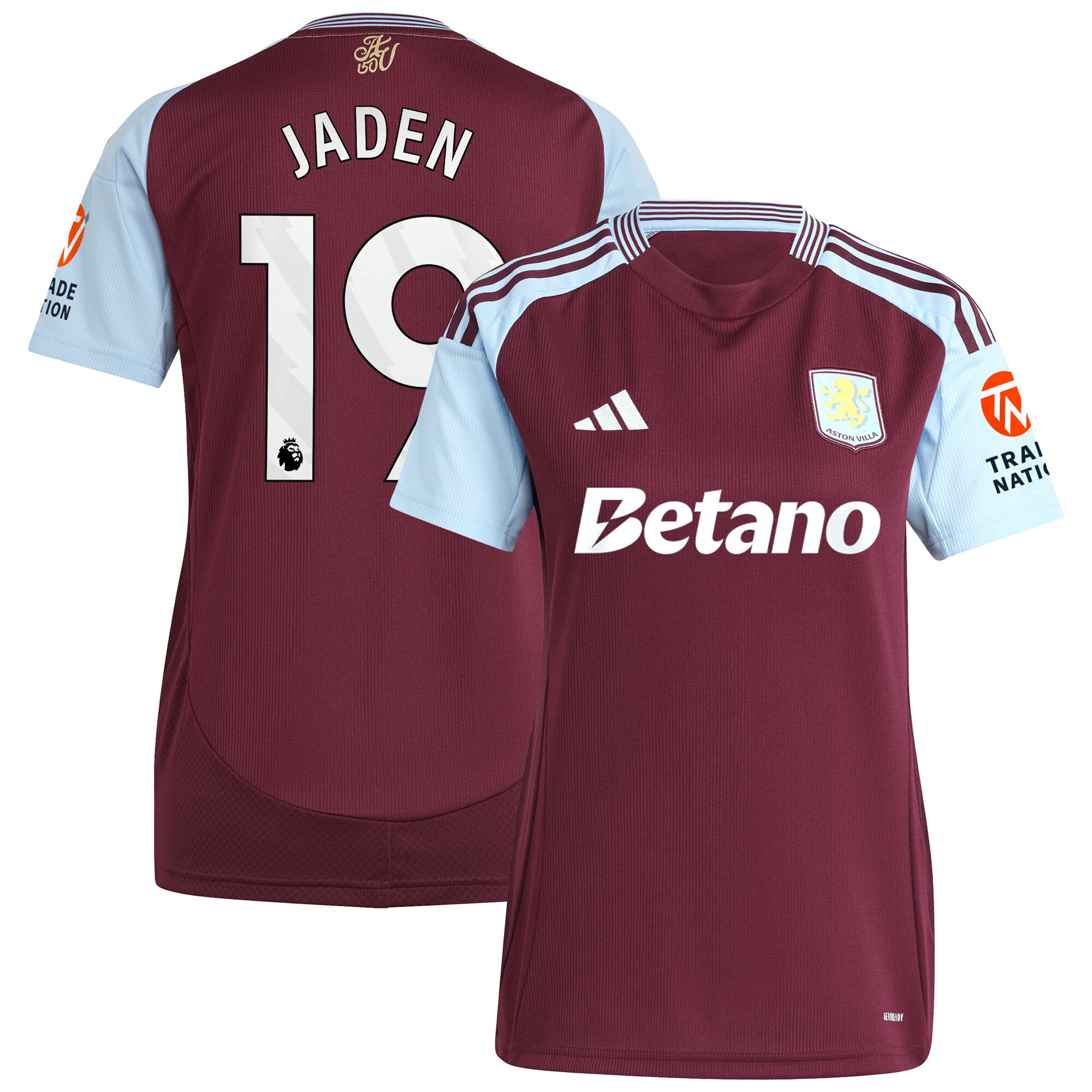 aston villa adidas home shirt 2024-25 – womens with jaden 19 printing Collection | Official Aston Villa FC Gear Online