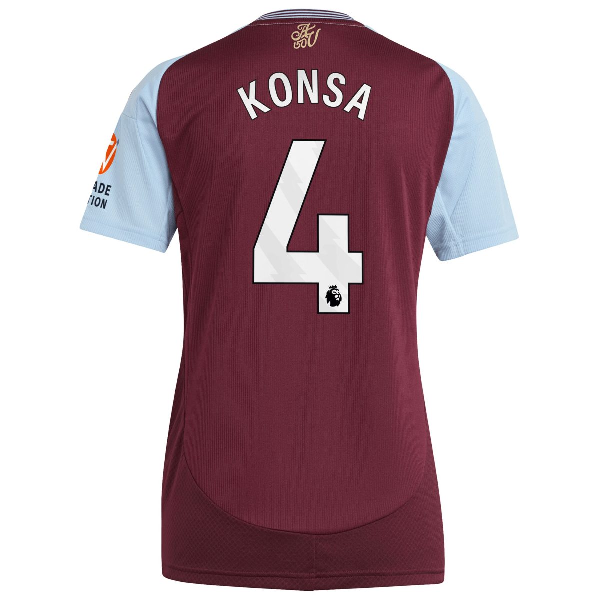 aston villa adidas home shirt 2024-25 – womens with konsa 4 printing Collection | Official Aston Villa FC Gear Online