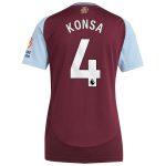 aston villa adidas home shirt 2024-25 – womens with konsa 4 printing Collection | Official Aston Villa FC Gear Online