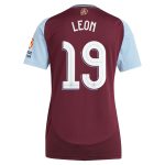 aston villa adidas home shirt 2024-25 – womens with leon 19 cup printing Collection | Official Aston Villa FC Gear Online
