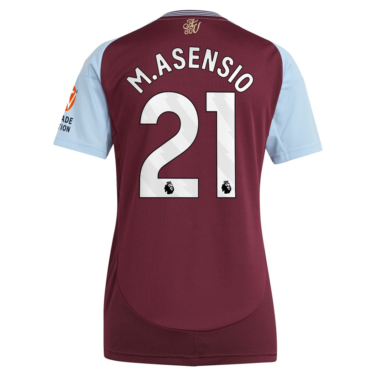 aston villa adidas home shirt 2024-25 – womens with m.asensio 21 printing Collection | Official Aston Villa FC Gear Online