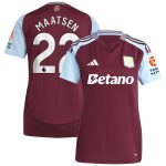 aston villa adidas home shirt 2024-25 – womens with maatsen 22 printing Collection | Official Aston Villa FC Gear Online