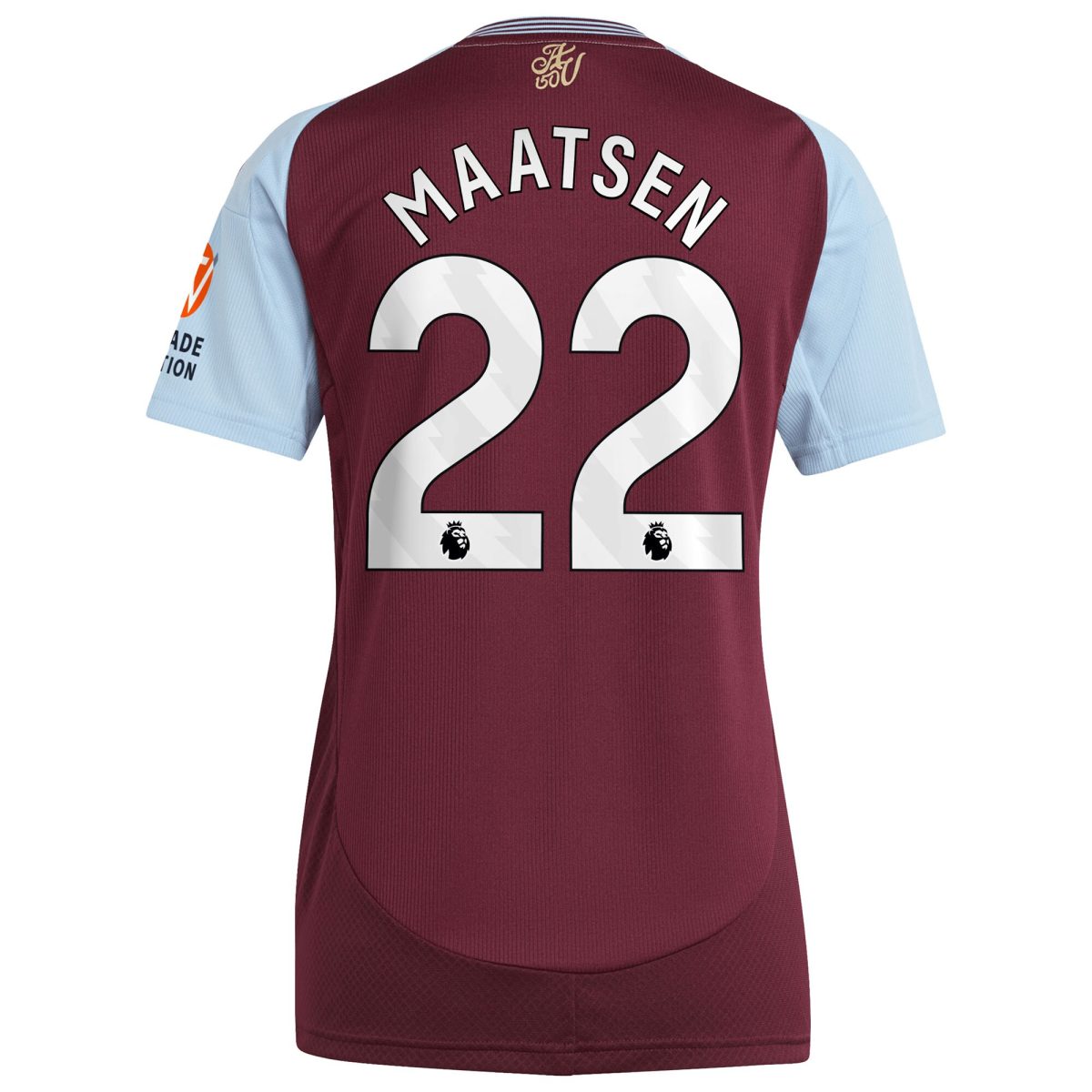 aston villa adidas home shirt 2024-25 – womens with maatsen 22 printing Collection | Official Aston Villa FC Gear Online