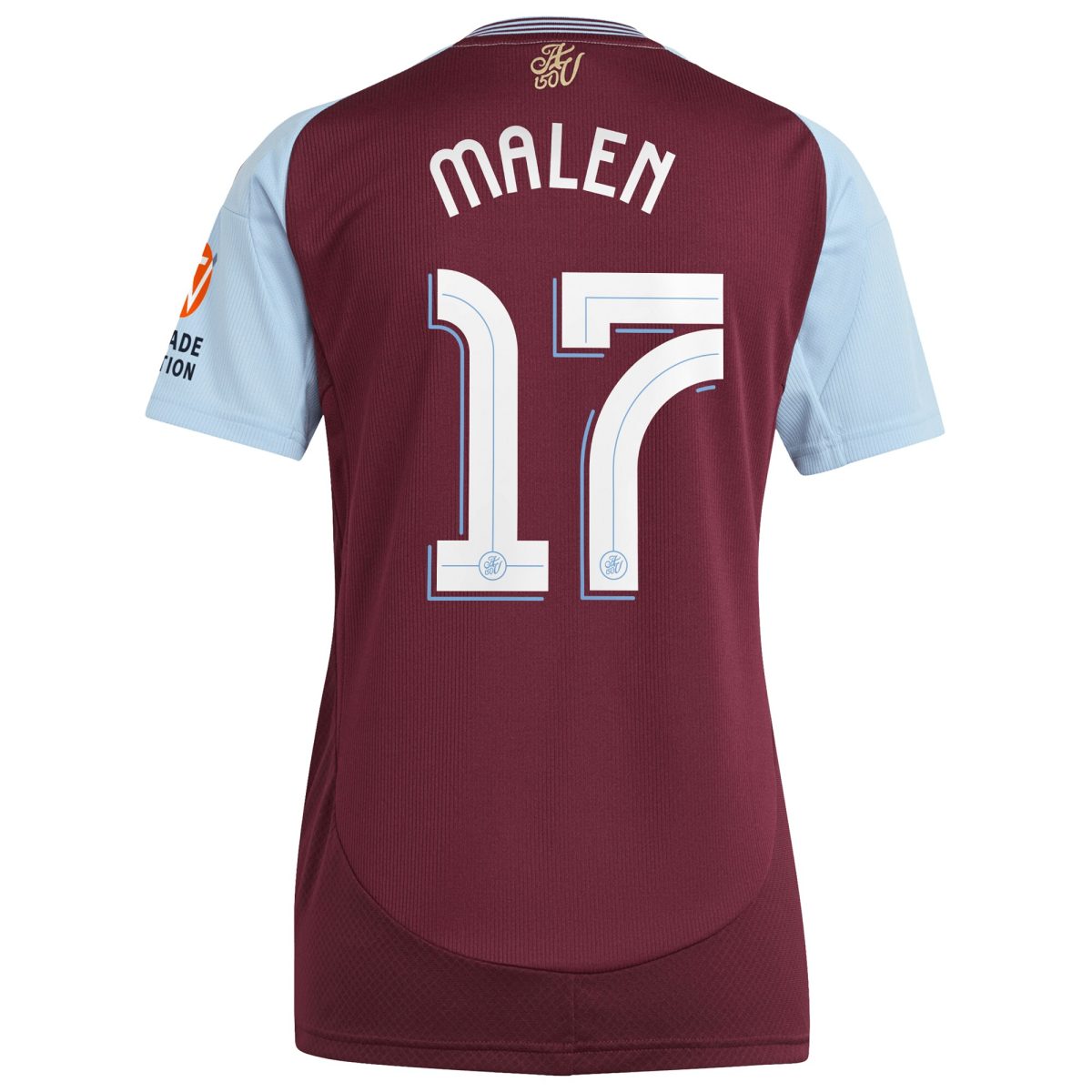aston villa adidas home shirt 2024-25 – womens with malen 17 cup printing Collection | Official Aston Villa FC Gear Online