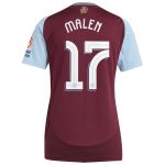 aston villa adidas home shirt 2024-25 – womens with malen 17 cup printing Collection | Official Aston Villa FC Gear Online