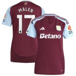 aston villa adidas home shirt 2024-25 – womens with malen 17 printing Collection | Official Aston Villa FC Gear Online