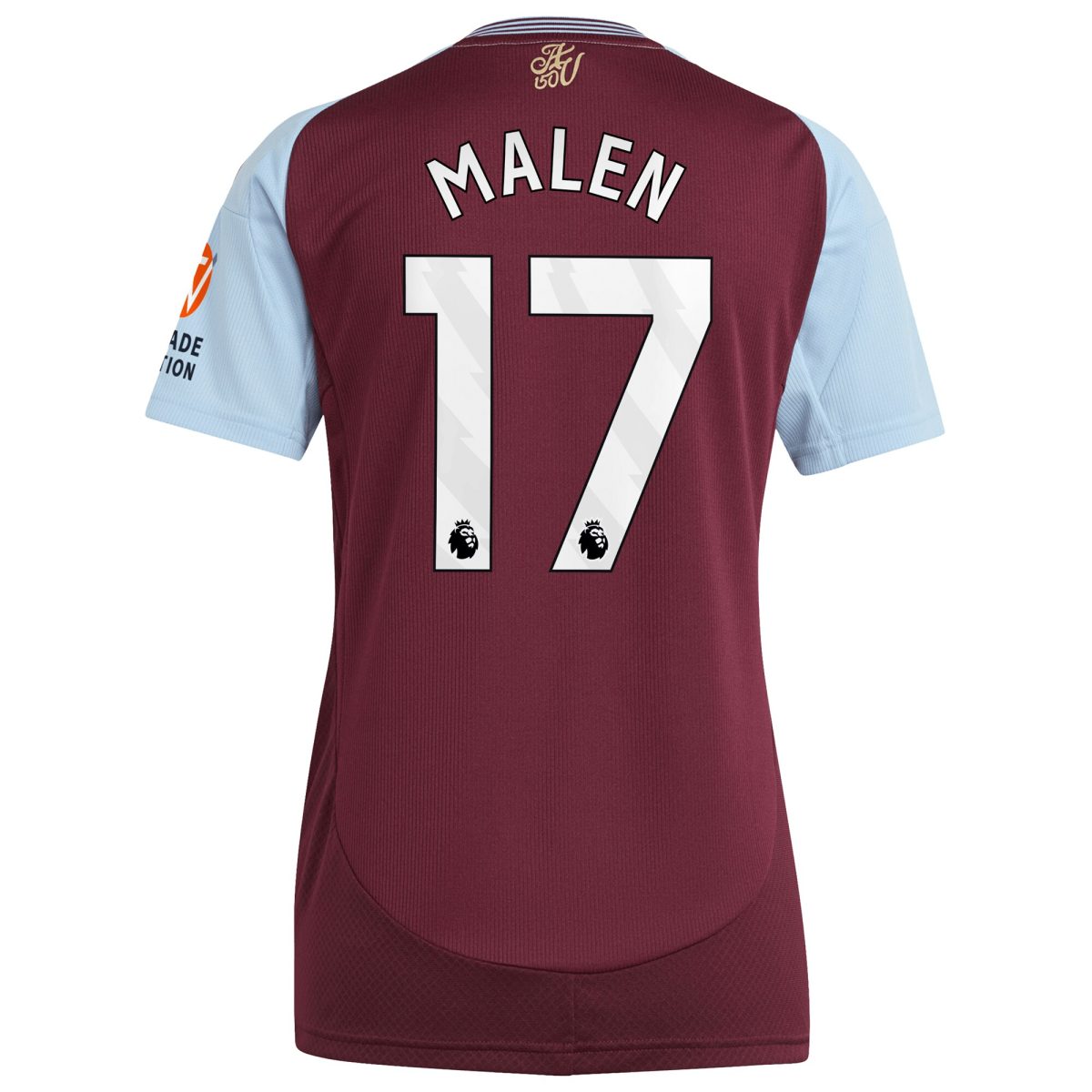 aston villa adidas home shirt 2024-25 – womens with malen 17 printing Collection | Official Aston Villa FC Gear Online