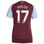 aston villa adidas home shirt 2024-25 – womens with malen 17 printing Collection | Official Aston Villa FC Gear Online