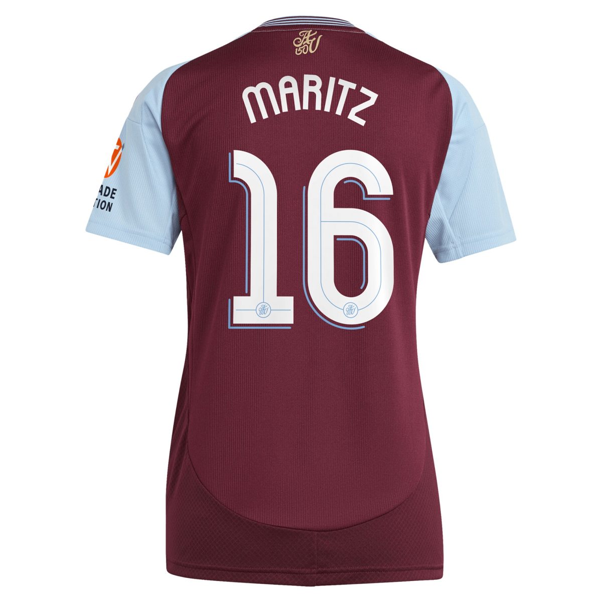 aston villa adidas home shirt 2024-25 – womens with maritz 16 cup printing Collection | Official Aston Villa FC Gear Online