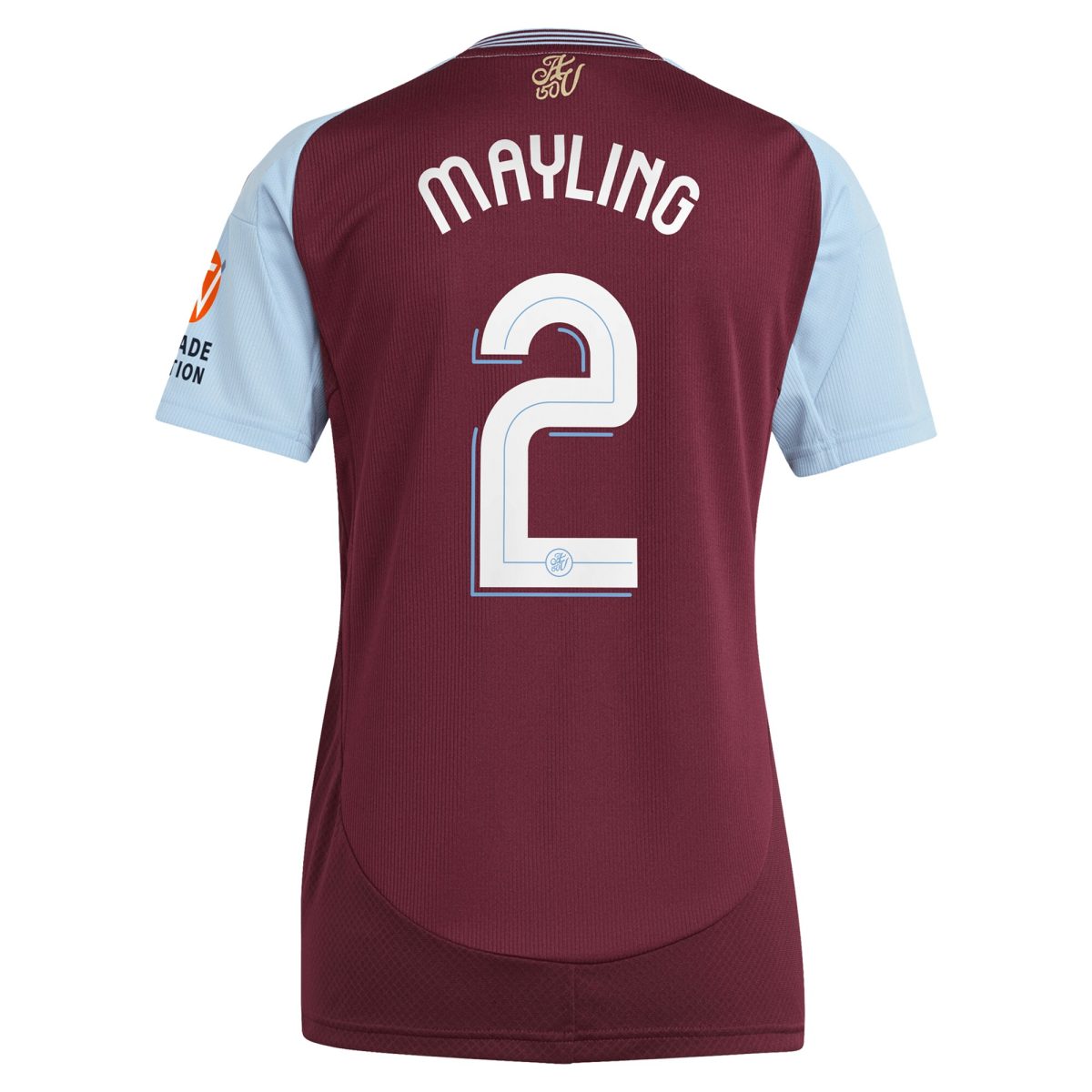 aston villa adidas home shirt 2024-25 – womens with mayling 2 cup printing Collection | Official Aston Villa FC Gear Online