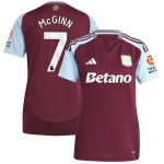 aston villa adidas home shirt 2024-25 – womens with mcginn 7 printing Collection | Official Aston Villa FC Gear Online