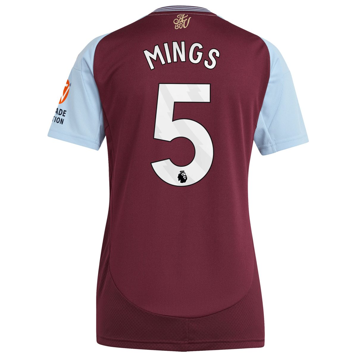aston villa adidas home shirt 2024-25 – womens with mings 5 printing Collection | Official Aston Villa FC Gear Online