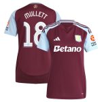aston villa adidas home shirt 2024-25 – womens with mullett 18 cup printing Collection | Official Aston Villa FC Gear Online