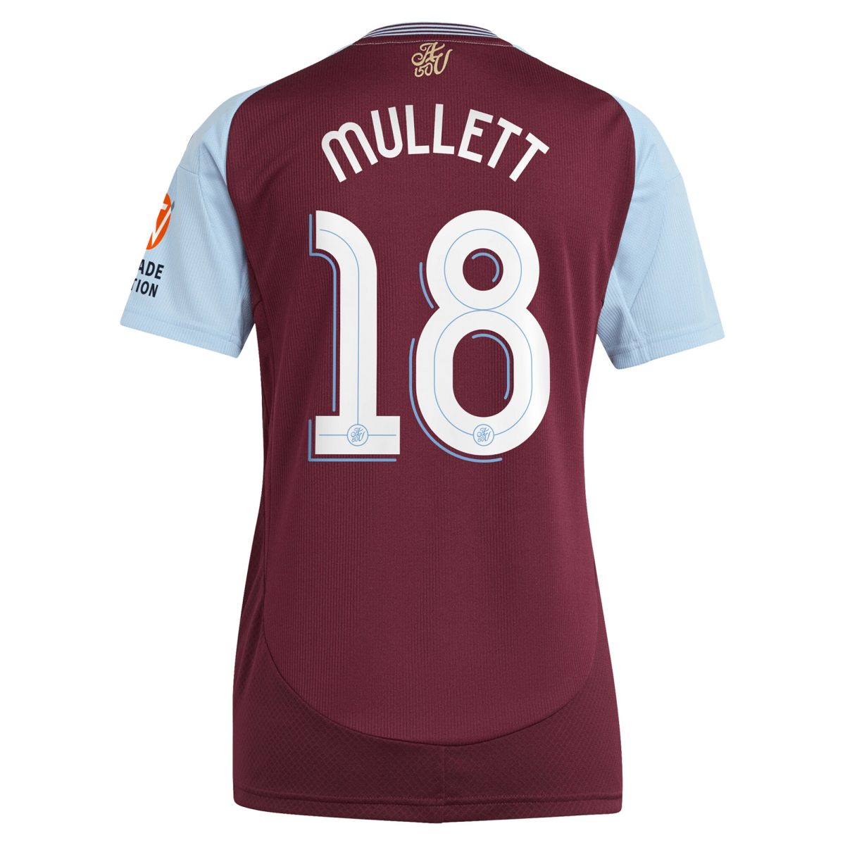 aston villa adidas home shirt 2024-25 – womens with mullett 18 cup printing Collection | Official Aston Villa FC Gear Online
