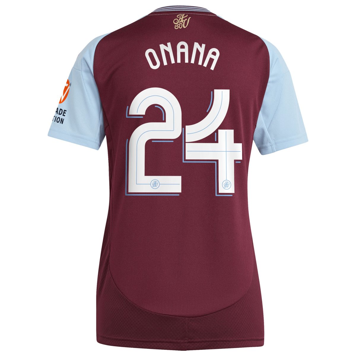 aston villa adidas home shirt 2024-25 – womens with onana 24 cup printing Collection | Official Aston Villa FC Gear Online
