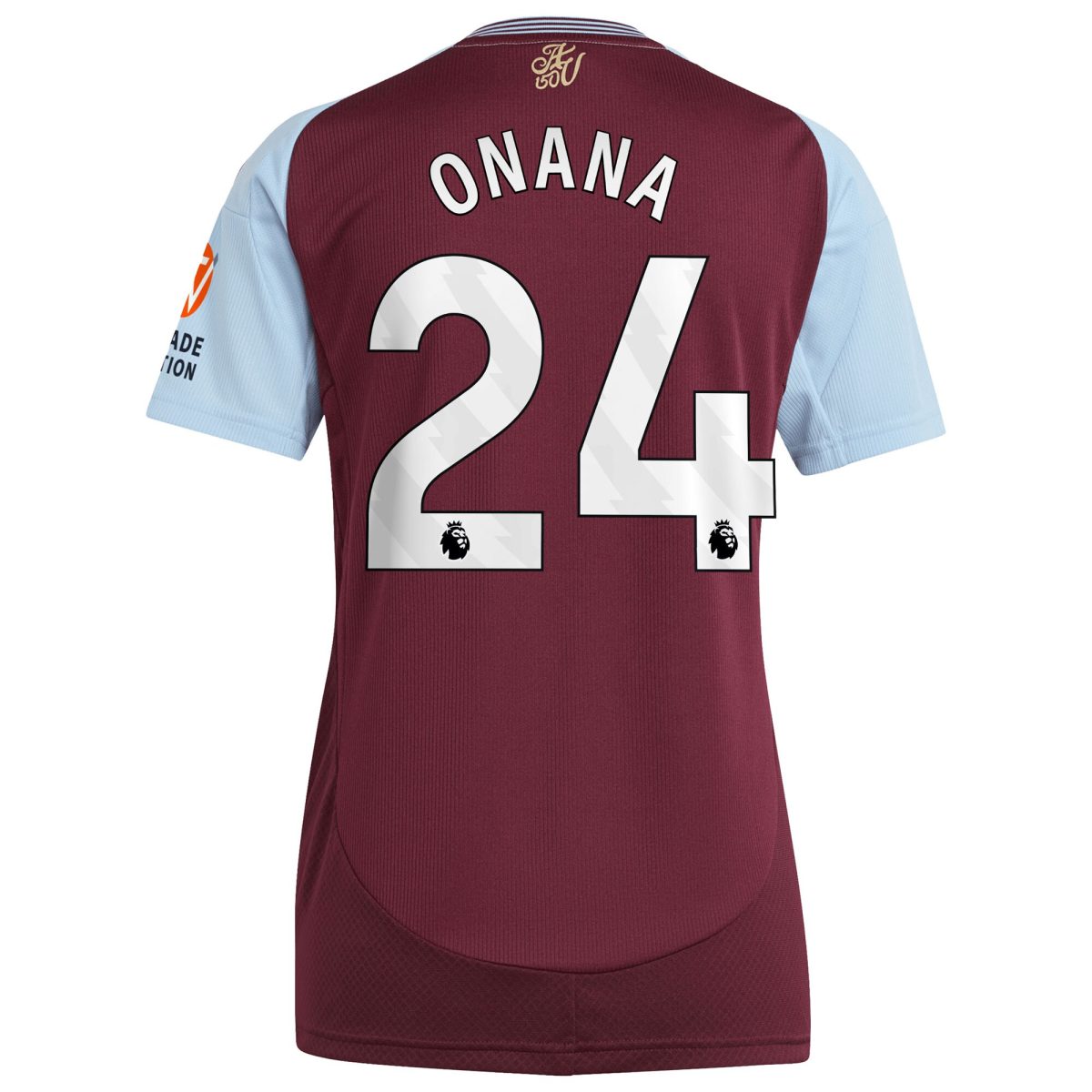 aston villa adidas home shirt 2024-25 – womens with onana 24 printing Collection | Official Aston Villa FC Gear Online