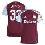 aston villa adidas home shirt 2024-25 – womens with pacheco 33 cup printing Collection | Official Aston Villa FC Gear Online