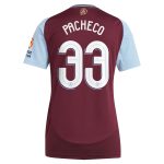 aston villa adidas home shirt 2024-25 – womens with pacheco 33 cup printing Collection | Official Aston Villa FC Gear Online