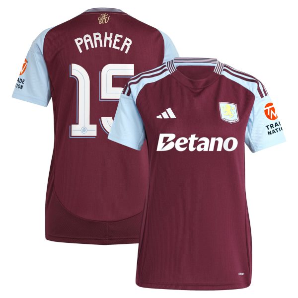 aston villa adidas home shirt 2024-25 – womens with parker 15 cup printing Collection | Official Aston Villa FC Gear Online