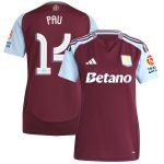 aston villa adidas home shirt 2024-25 – womens with pau 14 cup printing Collection | Official Aston Villa FC Gear Online