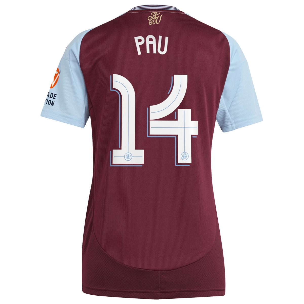 aston villa adidas home shirt 2024-25 – womens with pau 14 cup printing Collection | Official Aston Villa FC Gear Online