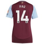 aston villa adidas home shirt 2024-25 – womens with pau 14 printing Collection | Official Aston Villa FC Gear Online