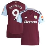 aston villa adidas home shirt 2024-25 – womens with rashford 9 printing Collection | Official Aston Villa FC Gear Online