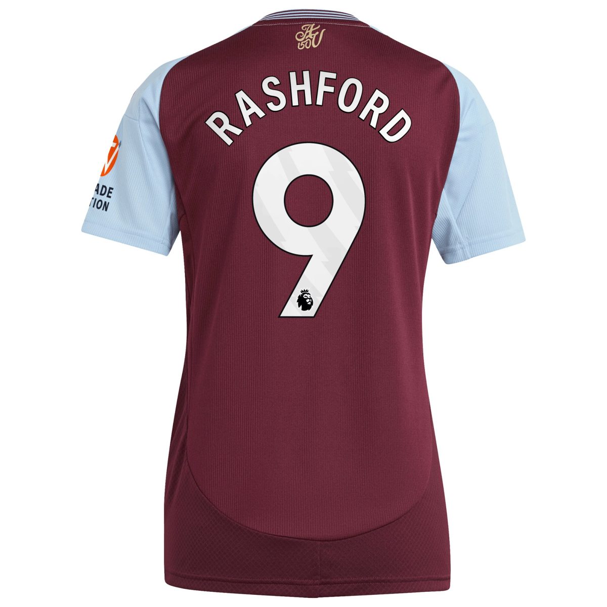 aston villa adidas home shirt 2024-25 – womens with rashford 9 printing Collection | Official Aston Villa FC Gear Online