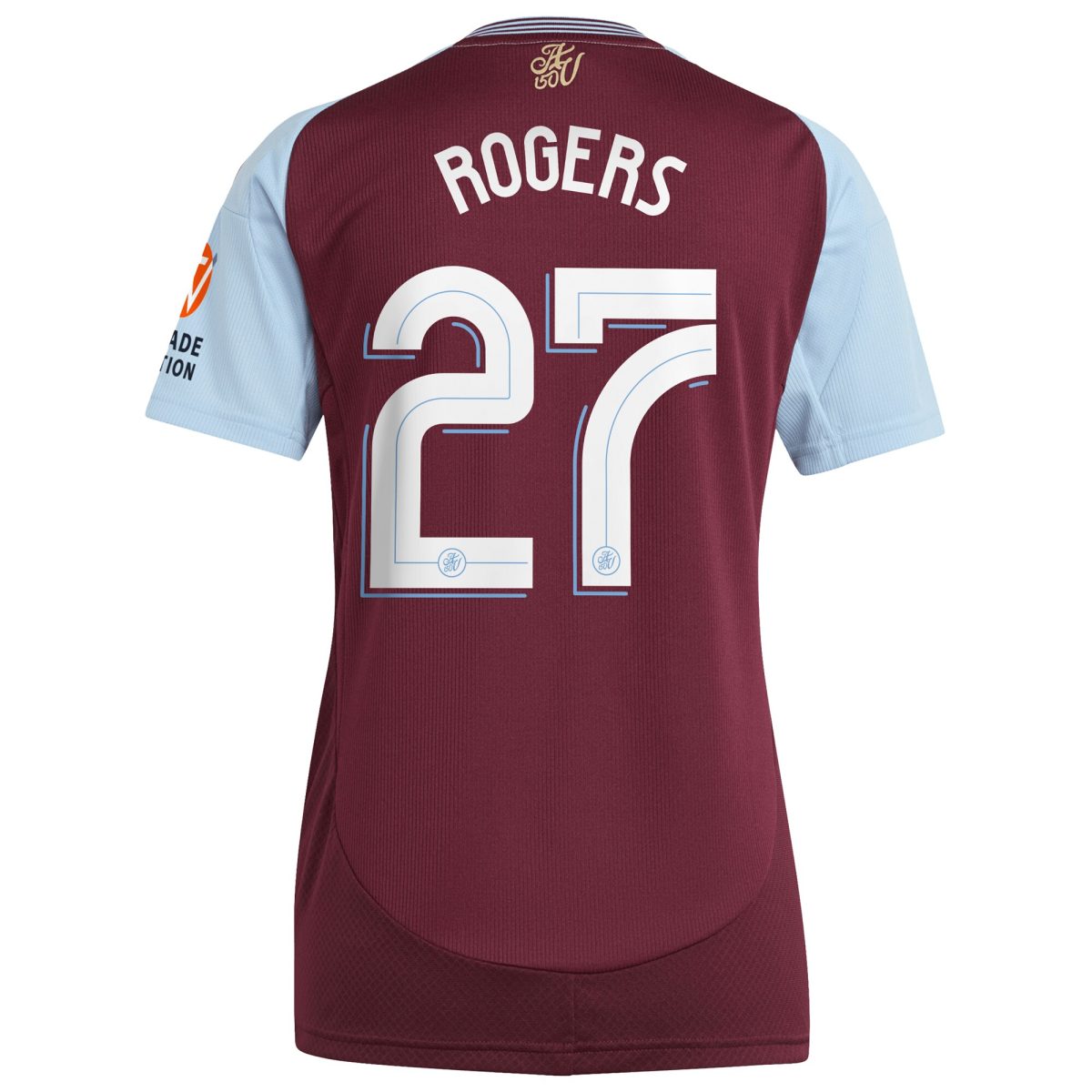 aston villa adidas home shirt 2024-25 – womens with rogers 27 cup printing Collection | Official Aston Villa FC Gear Online
