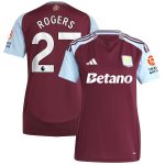 aston villa adidas home shirt 2024-25 – womens with rogers 27 printing Collection | Official Aston Villa FC Gear Online