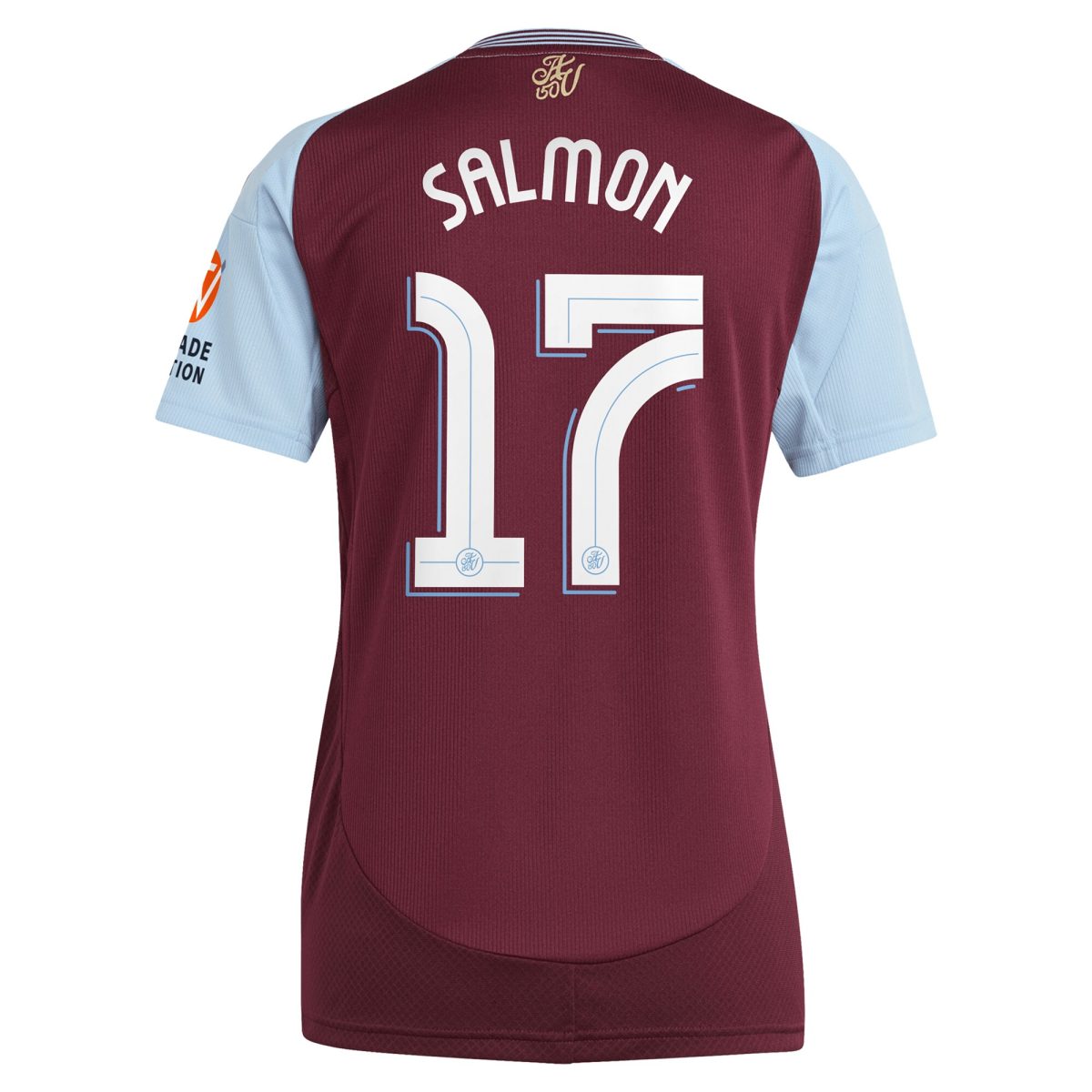 aston villa adidas home shirt 2024-25 – womens with salmon 17 cup printing Collection | Official Aston Villa FC Gear Online