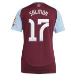 aston villa adidas home shirt 2024-25 – womens with salmon 17 cup printing Collection | Official Aston Villa FC Gear Online
