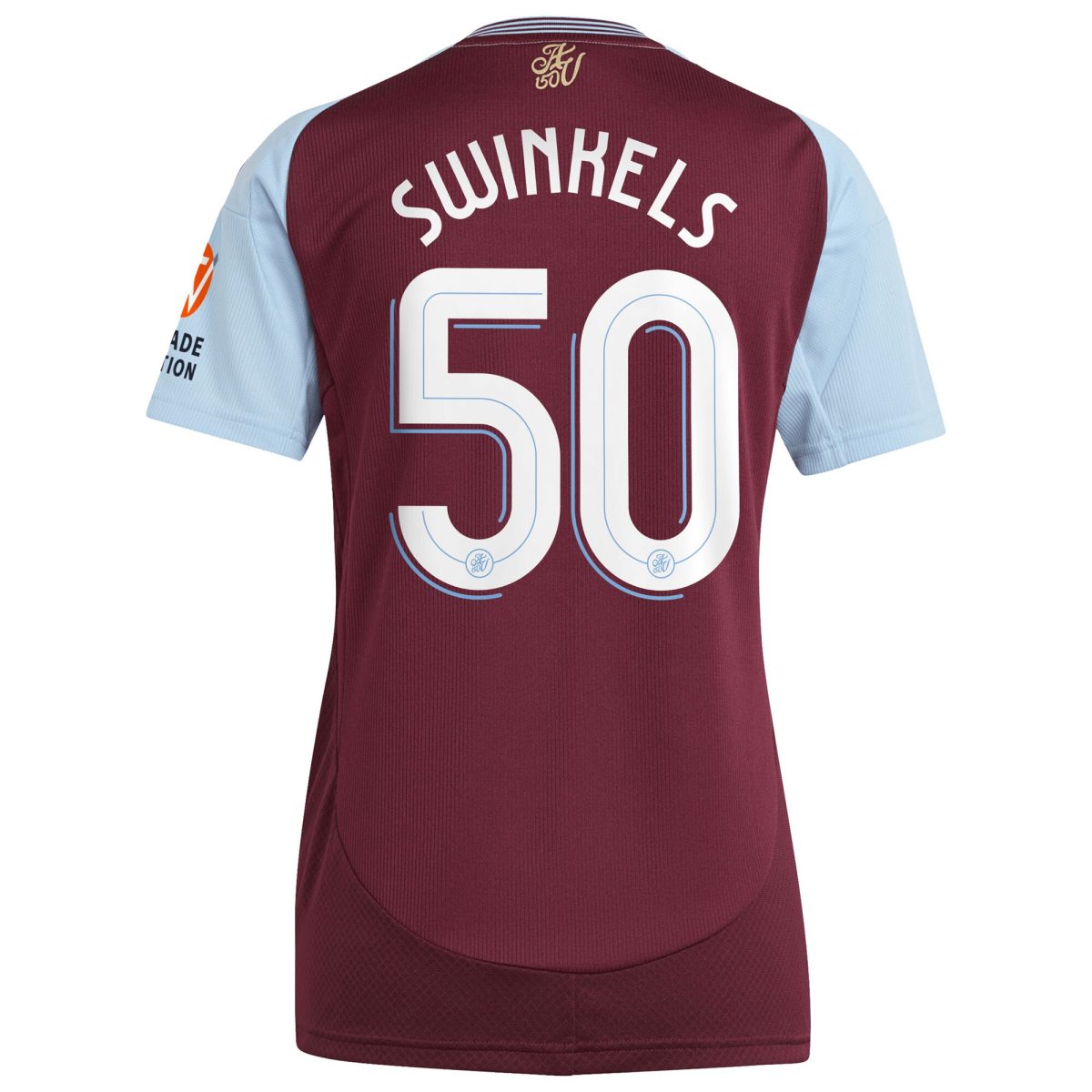 aston villa adidas home shirt 2024-25 – womens with swinkels 50 cup printing Collection | Official Aston Villa FC Gear Online