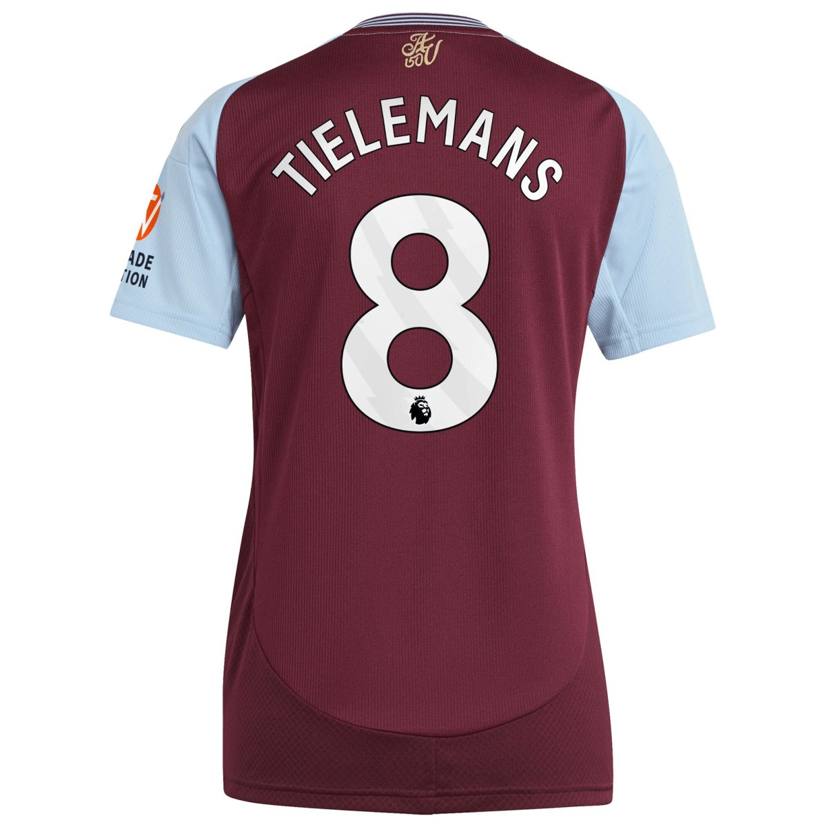 aston villa adidas home shirt 2024-25 – womens with tielemans 8 printing Collection | Official Aston Villa FC Gear Online