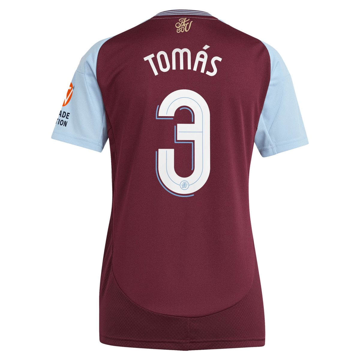 aston villa adidas home shirt 2024-25 – womens with tomás 3 cup printing Collection | Official Aston Villa FC Gear Online