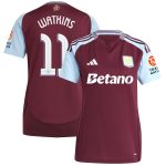 aston villa adidas home shirt 2024-25 – womens with watkins 11 cup printing Collection | Official Aston Villa FC Gear Online