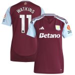 aston villa adidas home shirt 2024-25 – womens with watkins 11 printing Collection | Official Aston Villa FC Gear Online
