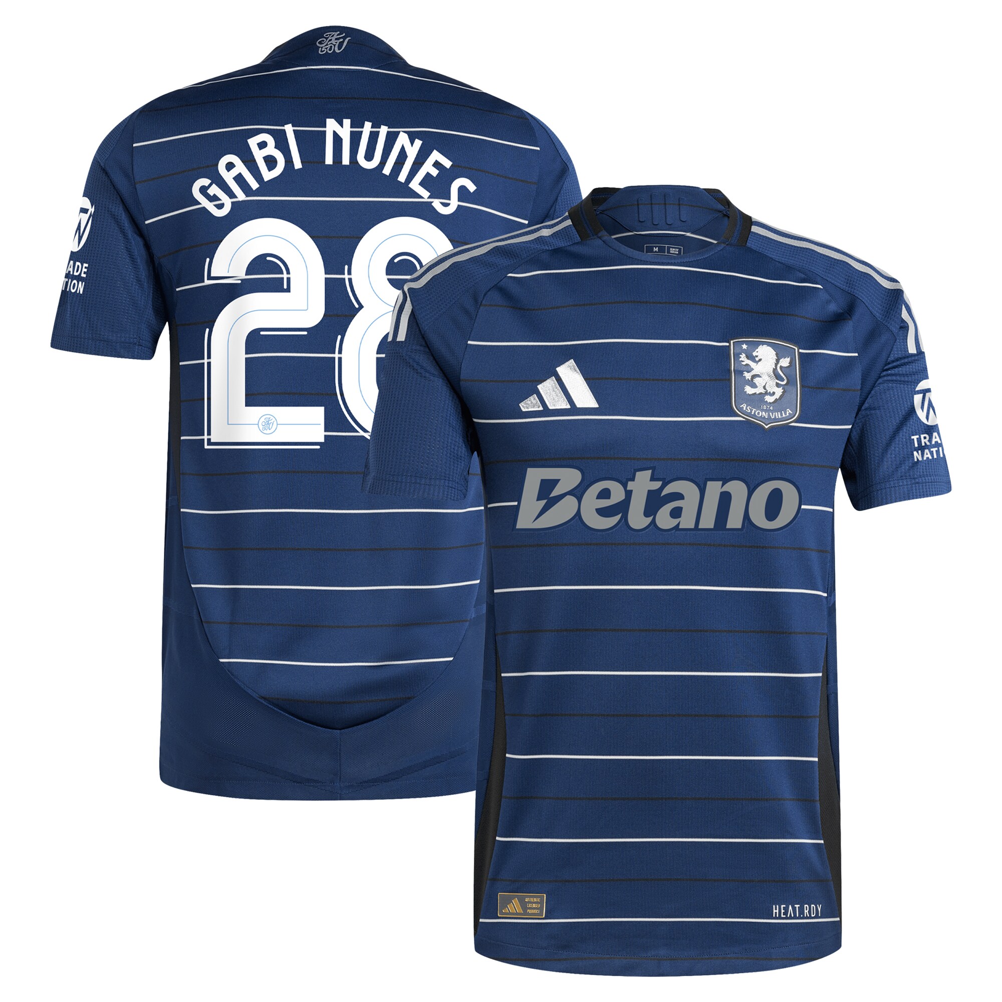 aston villa adidas third authentic shirt 2024-25 with gabi nunes 28 cup printing Collection | Official Aston Villa FC Gear Online