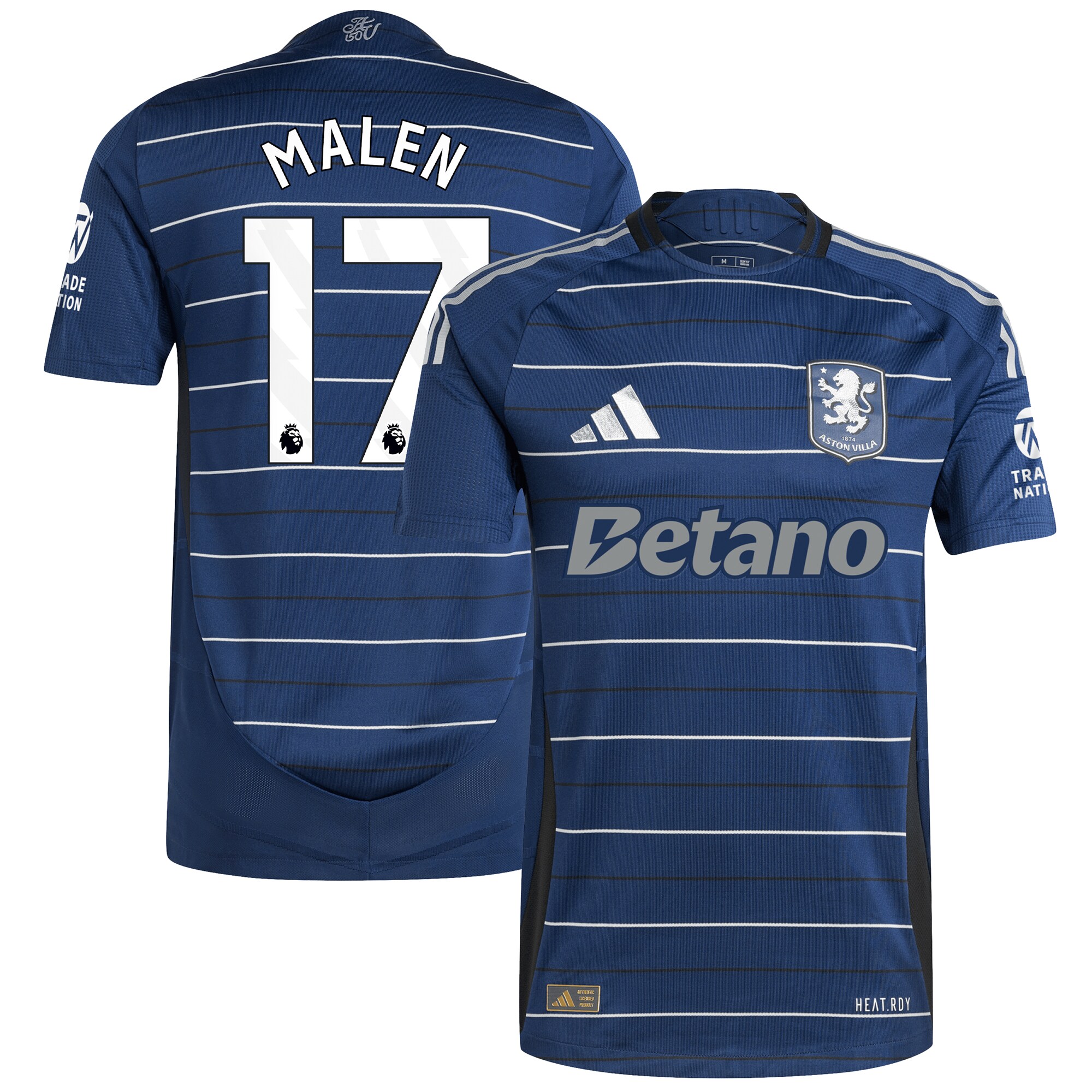 aston villa adidas third authentic shirt 2024-25 with malen 17 printing Collection | Official Aston Villa FC Gear Online