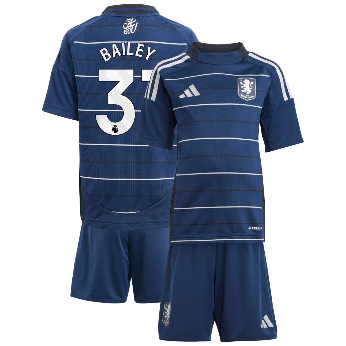 aston villa adidas third minikit 2024-25 with bailey 31 printing Collection | Official Aston Villa FC Gear Online