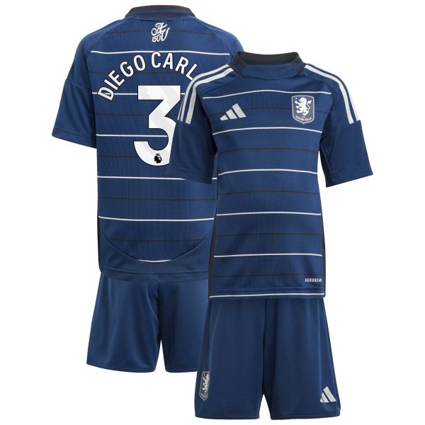 aston villa adidas third minikit 2024-25 with diego carlos 3 printing Collection | Official Aston Villa FC Gear Online