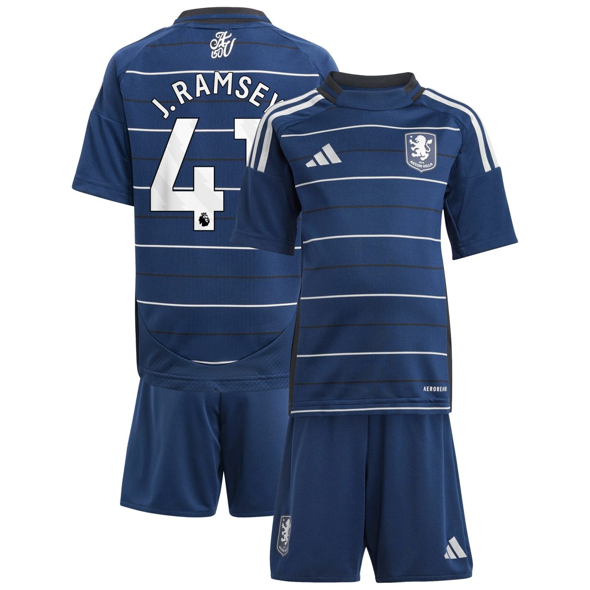 aston villa adidas third minikit 2024-25 with j. ramsey 41 printing Collection | Official Aston Villa FC Gear Online