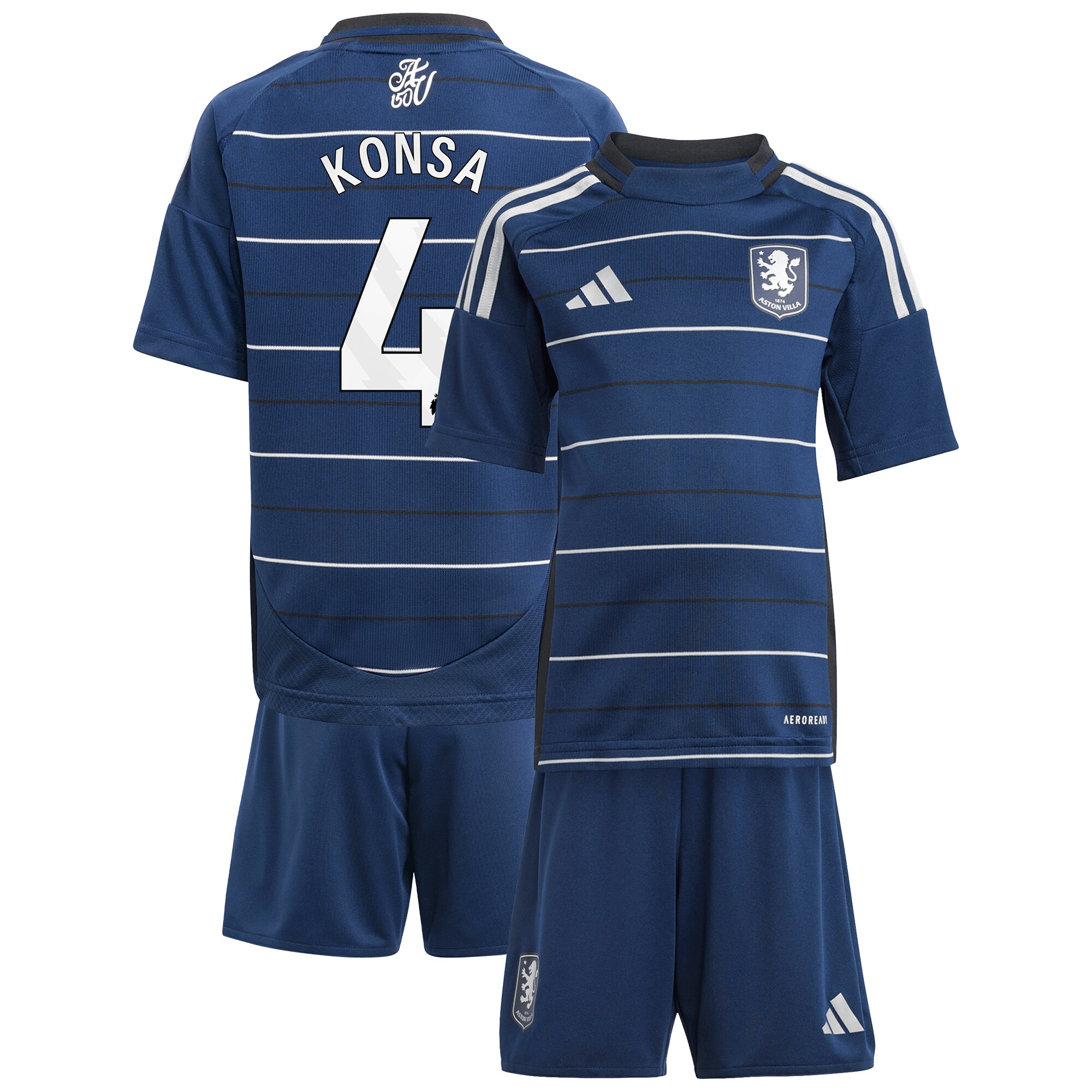 aston villa adidas third minikit 2024-25 with konsa 4 printing Collection | Official Aston Villa FC Gear Online