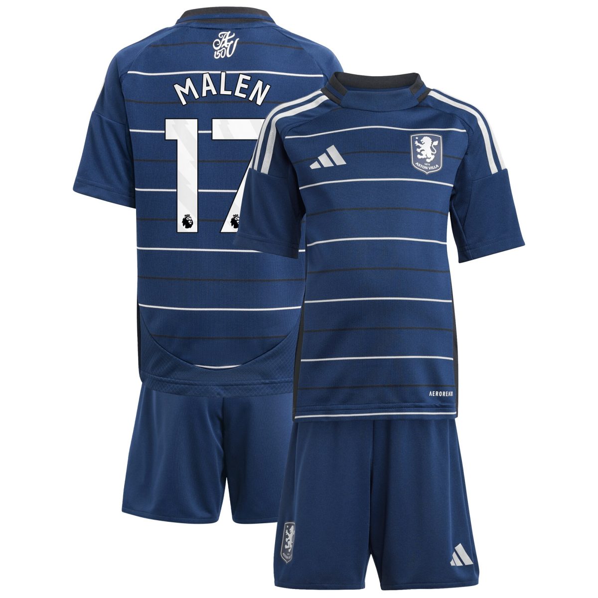 aston villa adidas third minikit 2024-25 with malen 17 printing Collection | Official Aston Villa FC Gear Online